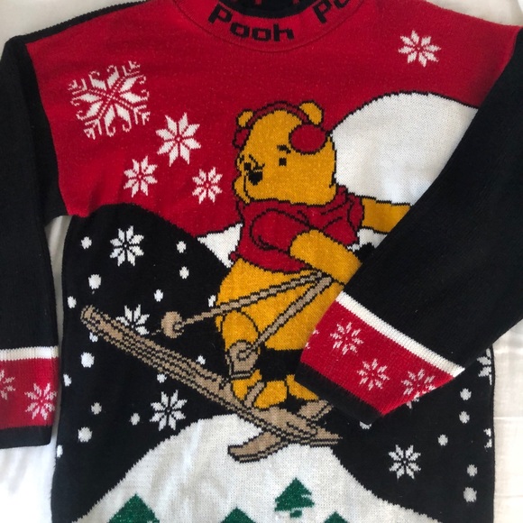 pooh bear ugly christmas sweater